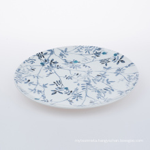 ceramic porcelain dessert plate with pad printing